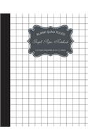 Graph Paper Notebook: 1/2 Inches Square Blank Quad Ruled, Graph Paper Composition Notebook Journal, 120 Pages Large Print 8.5"x11" (1/2 Inch Graph Paper Journal) (Volume (1 1/2 Inch Graph Paper Journal)
