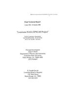 Louisiana NASA Epscor Project