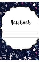 Notebook: Half Graph Half Blank Paper Journal - Ideal For Sketching - Journal Keeping -Graph Creation - With a Stunning Glossy, Stars Designer Cover