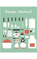 Recipe Journal: (Recipe Journal Vol. 37) Glossy And Soft Cover, (Size 8" x 10") Blank Cookbook To Write In, Paperback (Blank Cookbooks and Recipe Books), 100 Spacio