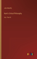 Kant's Critical Philosophy