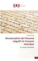 Structuration de l'Énoncé Négatif En Français Classique