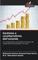 Gestione e caratteristiche dell'azienda