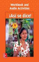 Asi Se Dice! Level 1a, Workbook and Audio Activities: (Spanish)
