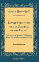 Divine Selection, or the Survival of the Useful: Prologue to a System of Philosophy from the Standpoint of the Theist (Classic Reprint)