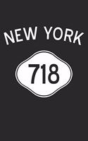 New York Notebook - New York Gift - Area Code New York Journey Diary - New York Travel Journal: Medium College-Ruled Journey Diary, 110 page, Lined, 6x9 (15.2 x 22.9 cm)