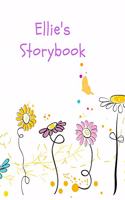 Ellie's Storybook: IMAGINATION Blank Storybook Journal Children's drawing and handwriting practice book ages 3 +, Pre K through 3rd grade, picture box with title, five