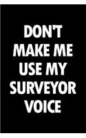 Don't Make Me Use My Surveyor Voice