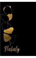 Nataly: Personalized Writing Journal for Women - Elegant Black and Gold