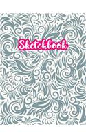 Sketchbook: Cute Drawing Note Pad and Sketch Book for Kids, Girls and Adult - Large 8.5 x 11 Matte Cover with White Interior (Perfect for Sketching, Coloring, W