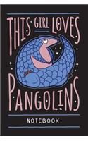 Love Pangolins Notebook. Blank Lined Journal For Writing And Note Taking.