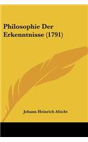 Philosophie Der Erkenntnisse (1791)
