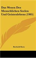 Das Wesen Des Menschlichen Seelen Und Geisteslebens (1905)