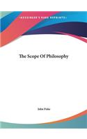 The Scope of Philosophy