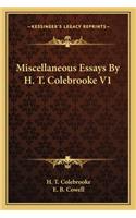 Miscellaneous Essays by H. T. Colebrooke V1