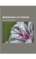Memoranda on Poisons: (English)