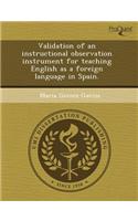 Validation of an Instructional Observation Instrument for Teaching English as a Foreign Language in Spain