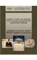Leedom V. Kyne U.S. Supreme Court Transcript of Record with Supporting Pleadings