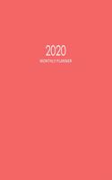2020 Monthly Planner: Jan 1, 2020 to Dec 31, 2020: Monthly Planner + Calendar Views and Notes - Pink Cover