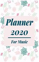 Planner 2020 music lover: Jan 1, 2020 to Dec 31, 2020: Weekly & Monthly Planner + Calendar Views (2020 Pretty Simple Planners)