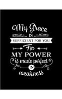My Grace is sufficient for you, For my power is made perfect in weakness