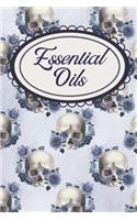 Blue Roses Gothic Skulls Aromatherapy Workbook
