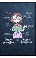 Eigenschaften einer guten Lehrerin Herz Freundlichkeit Dicke Haut Motivation Kreativität und Wissen Autorität Bastelkram: Lehrkraft Schule Studium Schüler Ausbildung Pädagoge Geschenk (6"x9") liniertes Notizbuch zum Reinschreiben