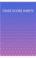 Onze Score Sheets: A pad of scoresheets: Perfect for scorekeeping: Polka dot purple and pink pattern cover