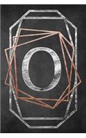 Chalkboard Foiling Minimalist Letter Notebook - O