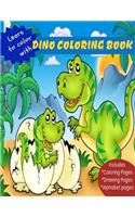 Dino Coloring Book: Coloring Book for Kids, Coloring and Drawing Book for Kids of Ages 4-8 with Amazing Dinosaurs stickers. Perfect gift item for kids