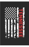 Tennessee: Tennessee Notebook Composition Cute White And Black USA Flag- Writing Journal Notebook To Take Notes For Students, Teachers, Travelers And House Mom