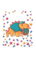 Funny School Stegosaurus Dinosaur Notebook: Graph Paper Journal 6x9 - 120 Pages