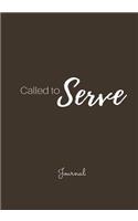 Called to Serve Journal: Christian Journal, Blank, Lined, Notebook, Dark Brown 7x10(Elite Journal)
