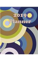 2019 Planner: Weekly Planner Monthly Planner 8x10 120 Pages Notes to Do Lists Green and Blue Circles