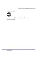 Product-Oriented Software Certification Process for Software Synthesis