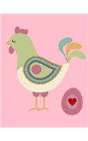 Chicken Sketchbook: Chicken Bordered Sketchbook for Kids. Funny Chicken Drawing Book for Boys and Girls (Blank Bordered Sketchbooks)150 Pages Large 8.5x11 Chicken Sketch Paper Book