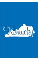 Kentucky - Cobalt Blue Lined Notebook with Margins: 101 Pages, Medium Ruled, 6 x 9 Journal, Soft Cover