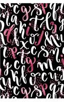 Bullet Journal Notebook Sparkly Letters Pattern 7