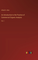 Introduction to the Practice of Commercial Organic Analysis