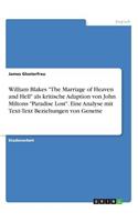William Blakes "The Marriage of Heaven and Hell" als kritische Adaption von John Miltons "Paradise Lost". Eine Analyse mit Text-Text Beziehungen von Genette
