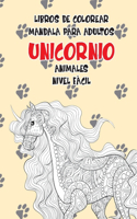 Libros para colorear - Nivel fácil - Animales - Unicornio
