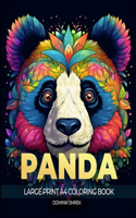 Panda: A Large Print A4 Colouring Book