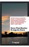 Notes from Plymouth Pulpit: A Collection of Memorable Passages from the Discourses of Henry Ward Beecher, with a Sketch of Mr. Beecher and the Lecture Room