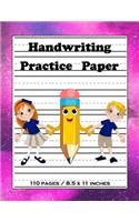 Handwriting Practice Paper 110 pages/8.5x11 inches