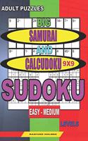 Adult puzzles. Big Samurai and Calcudoku 9x9 Sudoku. Easy - medium levels.