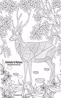 Animals in Nature Coloring Book for Grown-Ups