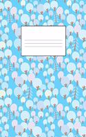 Primary Composition Book: Handwriting Dotted Mid Line Notebook - Winter Forest