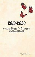 2019-2020 Academic Planner Weekly and Monthly Playful Butterflies