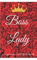Inspirational Notebook: Boss Lady, Motivational Journal with Cute Cover for Women and Girls, Beautiful Lined Composition Notebook with Quote(6 x 9 inches, 100 Pages, Colleg
