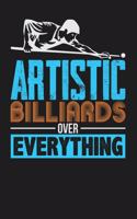 Artistic Billiards Over Everything: A 120 Page College Ruled Blank Notebook